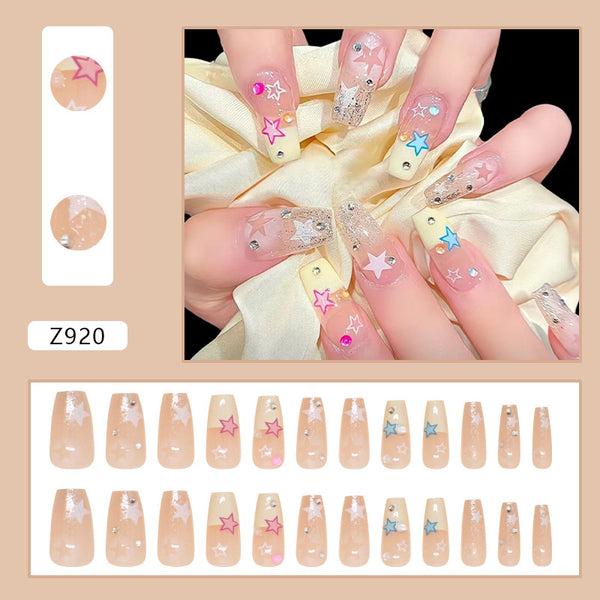 12 Sizes-24 Pcs Press On Nails Z920