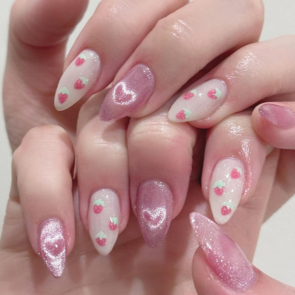 12 Sizes-24 Pcs Press On Nails W1555