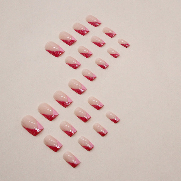 12 Sizes-24 Pcs Press On Nails W1348