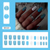 Blue Medium Square Press on Nails
