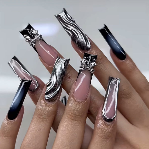 12 Sizes-24 Pcs Press On Nails DIY57