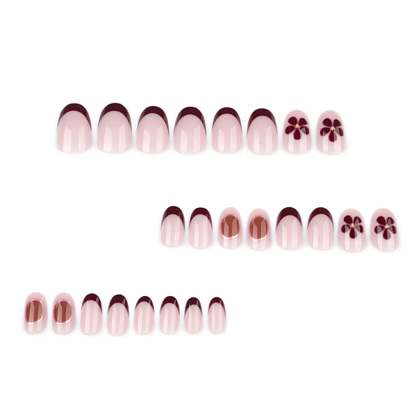 12 Sizes-24 Pcs Press On Nails JP3969