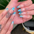 12 Sizes-24 Pcs Press On Nails W1011