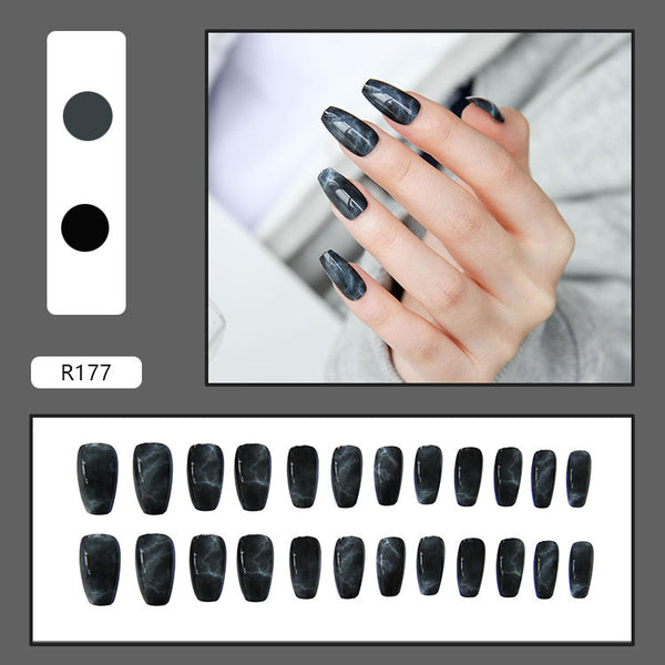 12 Sizes-24 Pcs Press On Nails R161