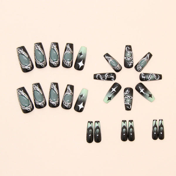 12 Sizes-24 Pcs Press On Nails W1786