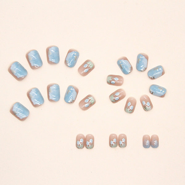 12 Sizes-24 Pcs Press On Nails R732