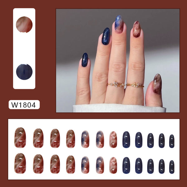 12 Sizes-24 Pcs Press On Nails W1804