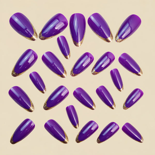 12 Sizes-24 Pcs Press On Nails Y1442