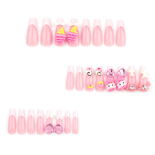 12 Sizes-24 Pcs Press On Nails JP2800