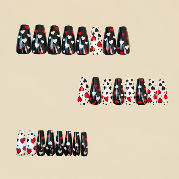 12 Sizes-24 Pcs Press On Nails Y1701