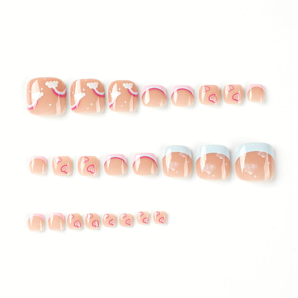 12 Sizes-24 Pcs Press On Nails JP2439