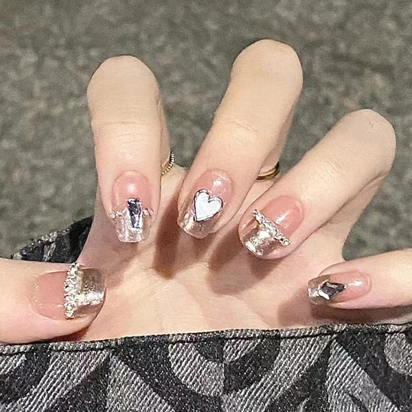 12 Sizes-24 Pcs Press On Nails Z534
