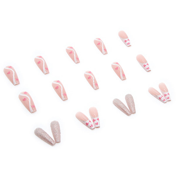 12 Sizes-24 Pcs Press On Nails W097