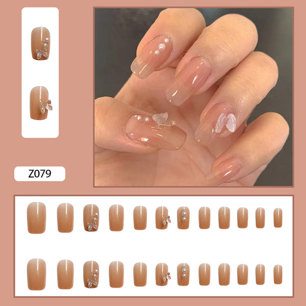 12 Sizes-24 Pcs Press On Nails Z079