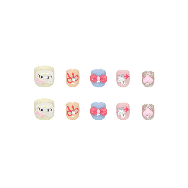 12 Sizes-24 Pcs Press On Nails K033