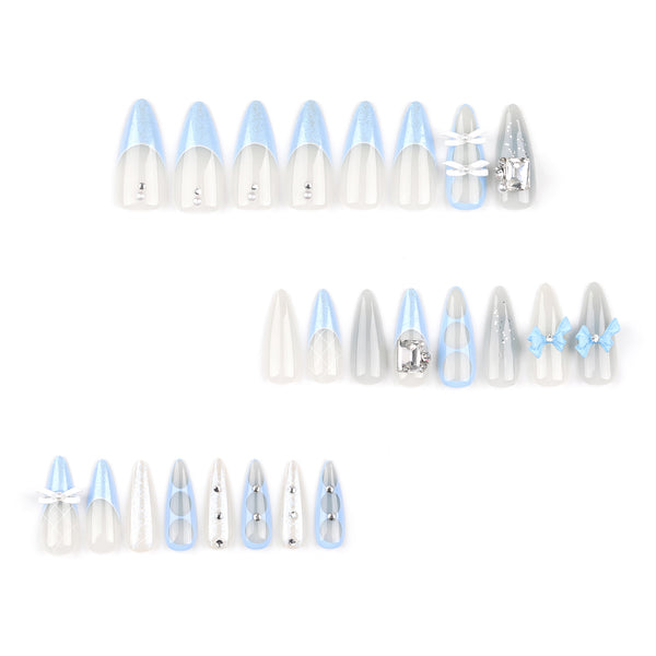 12 Sizes-24 Pcs Press On Nails JP3277