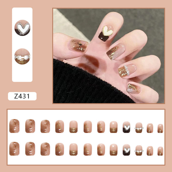 12 Sizes-24 Pcs Press On Nails Z431