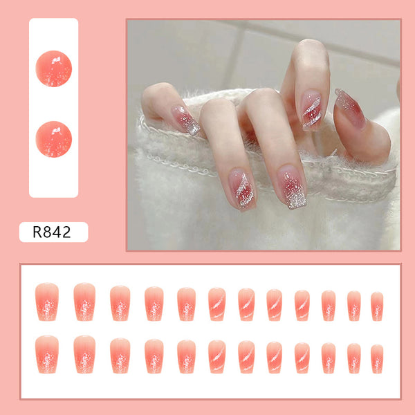 12 Sizes-24 Pcs Press On Nails R842