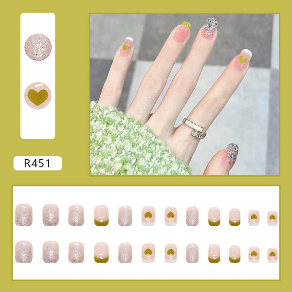 12 Sizes-24 Pcs Press On Nails R441
