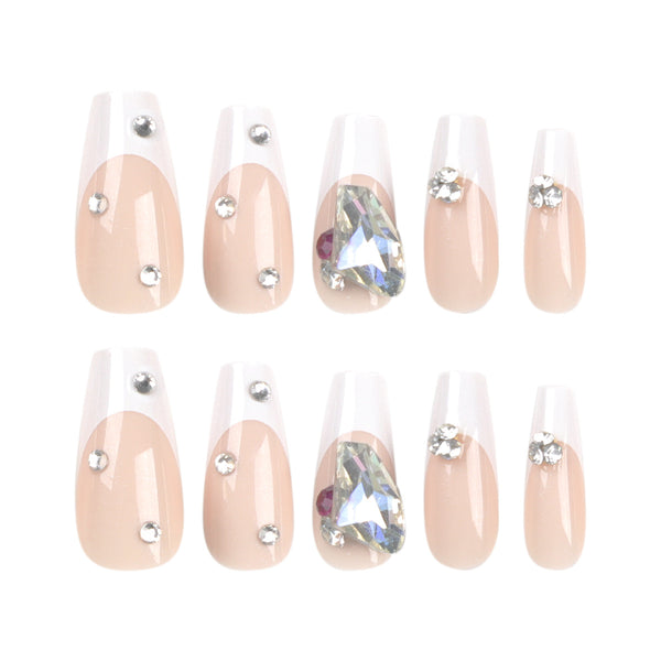 12 Sizes-24 Pcs Press On Nails JP3015