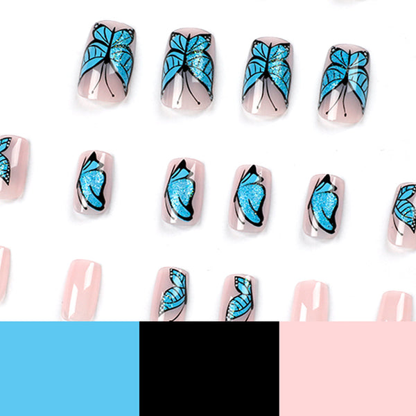 12 Sizes-24 Pcs Press On Nails JP1141