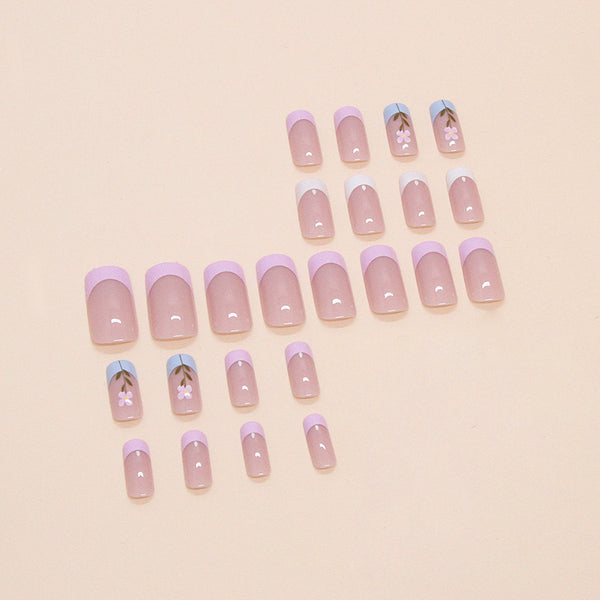 12 Sizes-24 Pcs Press On Nails W1710