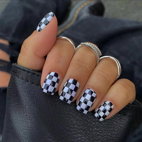12 Sizes-24 Pcs Press On Nails C399