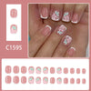 12 Sizes-24 Pcs Press On Nails C1595