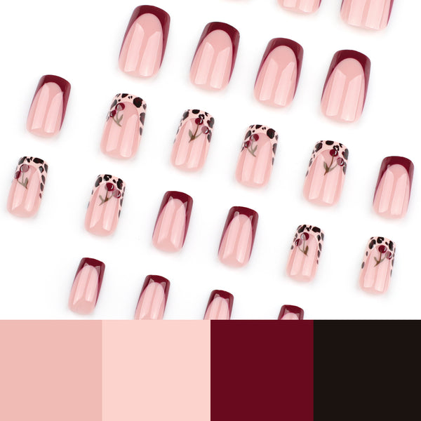 12 Sizes-24 Pcs Press On Nails JP3670