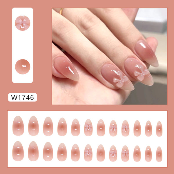 12 Sizes-24 Pcs Press On Nails W1746