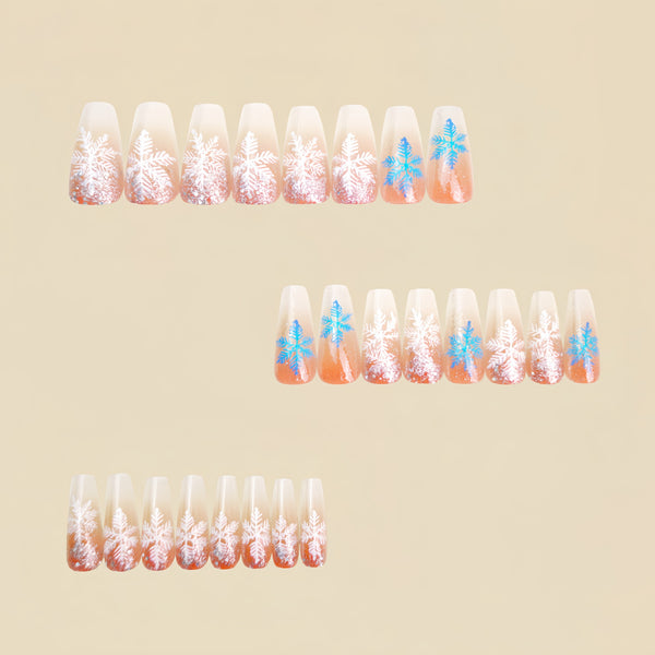 12 Sizes-24 Pcs Press On Nails Y1300