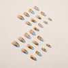 12 Sizes-24 Pcs Press On Nails W417