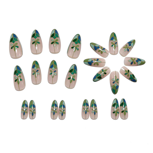 12 Sizes-24 Pcs Press On Nails Y1740