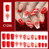 12 Sizes-24 Pcs Press On Nails C1266
