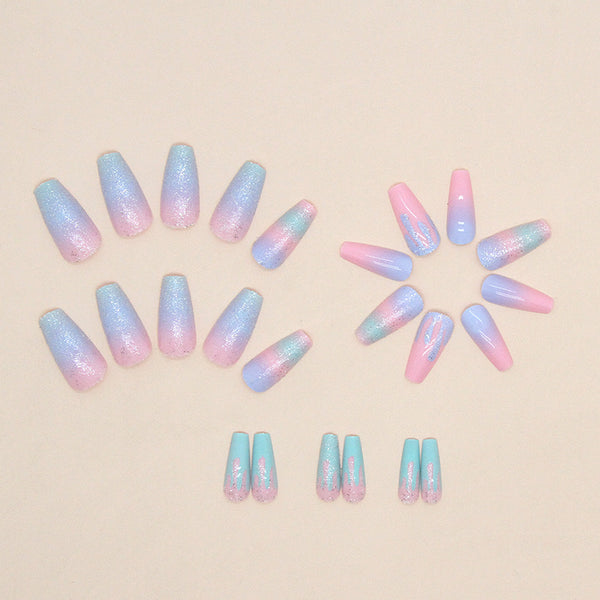 12 Sizes-24 Pcs Press On Nails W1006