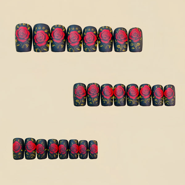 12 Sizes-24 Pcs Press On Nails Y1777