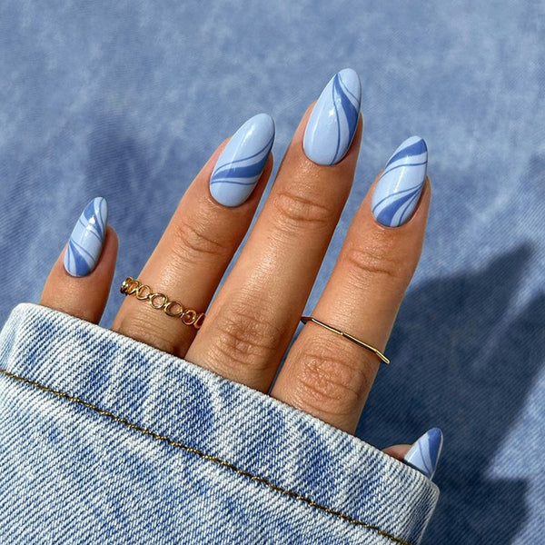 12 Sizes-24 Pcs Press On Nails W1438