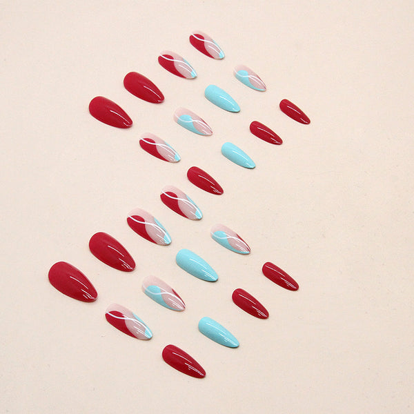 12 Sizes-24 Pcs Press On Nails W428