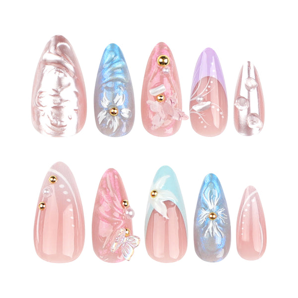 12 Sizes-24 Pcs Press On Nails JP3267