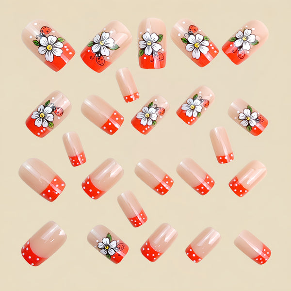 12 Sizes-24 Pcs Press On Nails Y1976