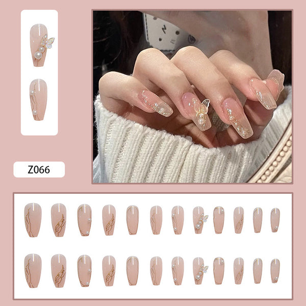 12 Sizes-24 Pcs Press On Nails Z041