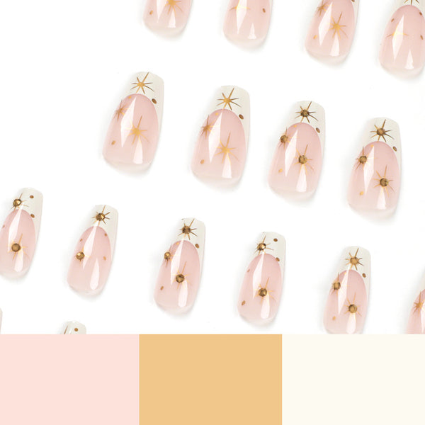 12 Sizes-24 Pcs Press On Nails JP1740