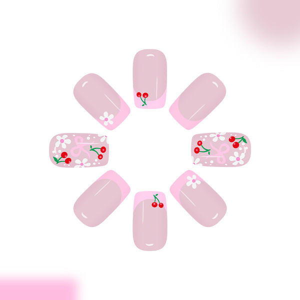 12 Sizes-24 Pcs Press On Nails C1535