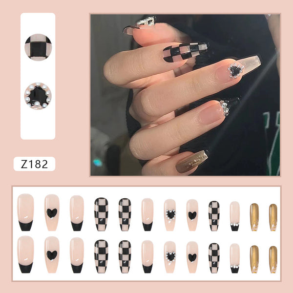 12 Sizes-24 Pcs Press On Nails Z182
