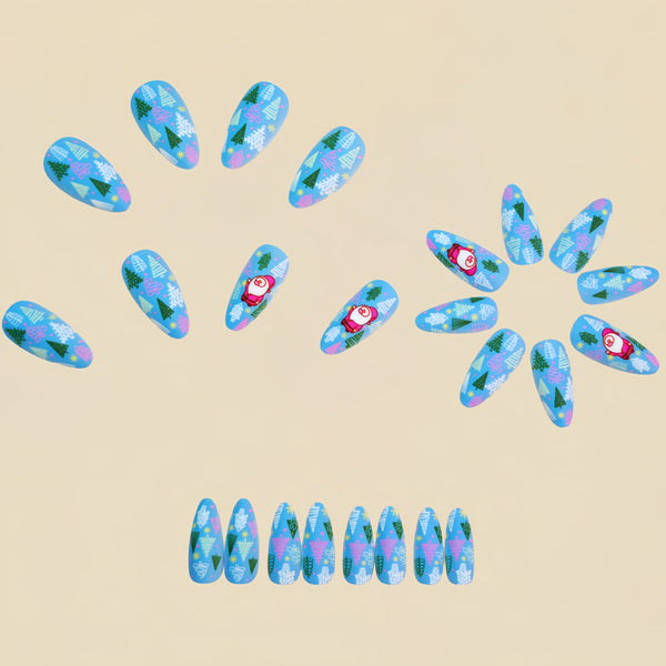 12 Sizes-24 Pcs Press On Nails Y1308