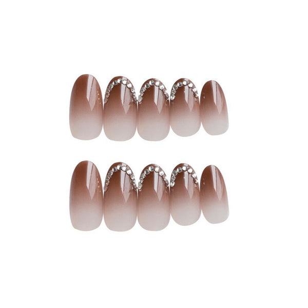 12 Sizes-24 Pcs Press On Nails glue-version