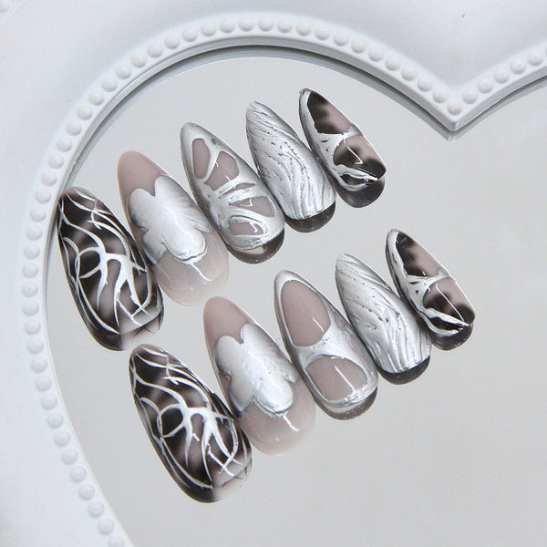 12 Sizes-24 Pcs Press On Nails W2007