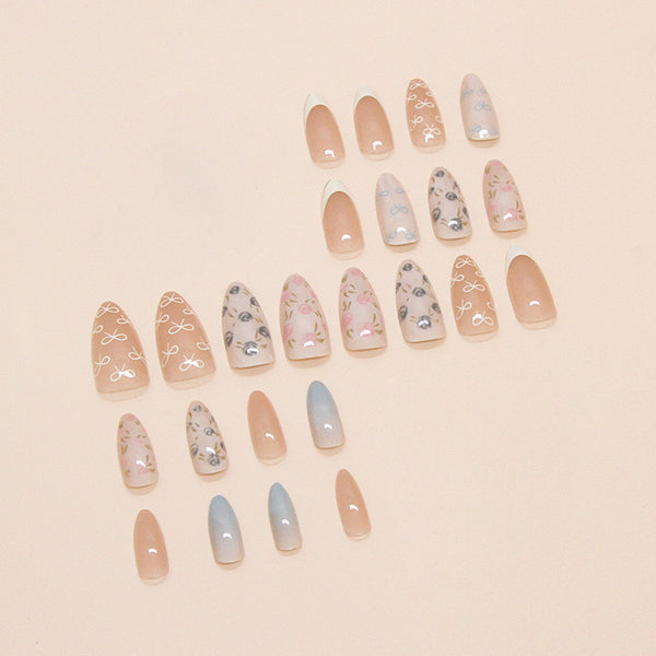 12 Sizes-24 Pcs Press On Nails R873