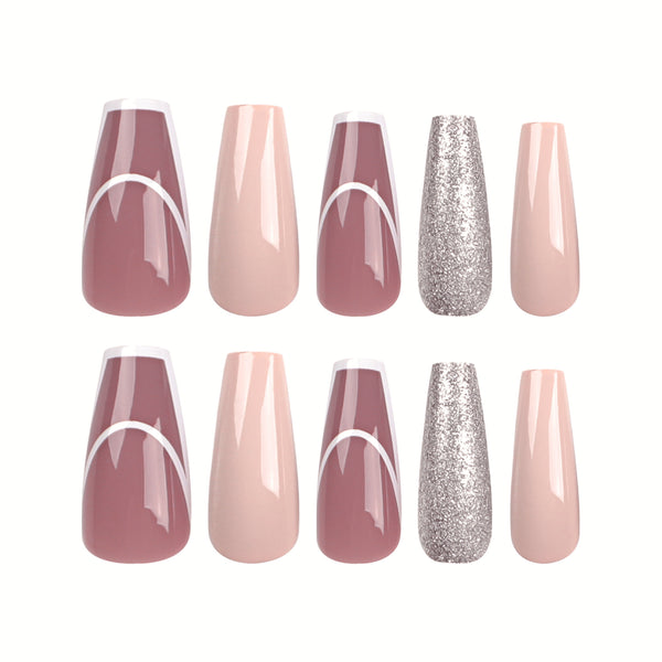 12 Sizes-24 Pcs Press On Nails JP3043