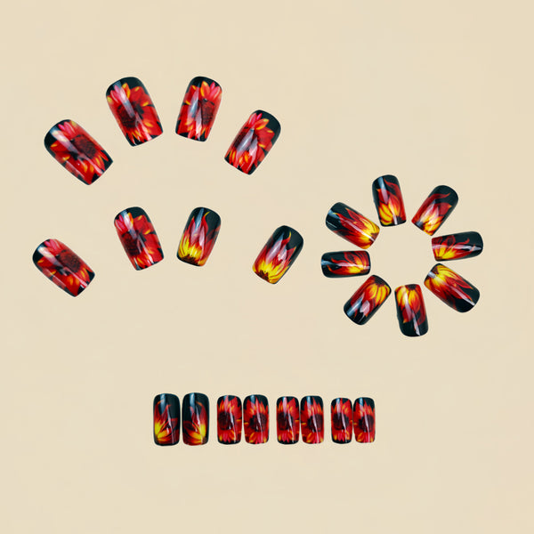 12 Sizes-24 Pcs Press On Nails Y1671